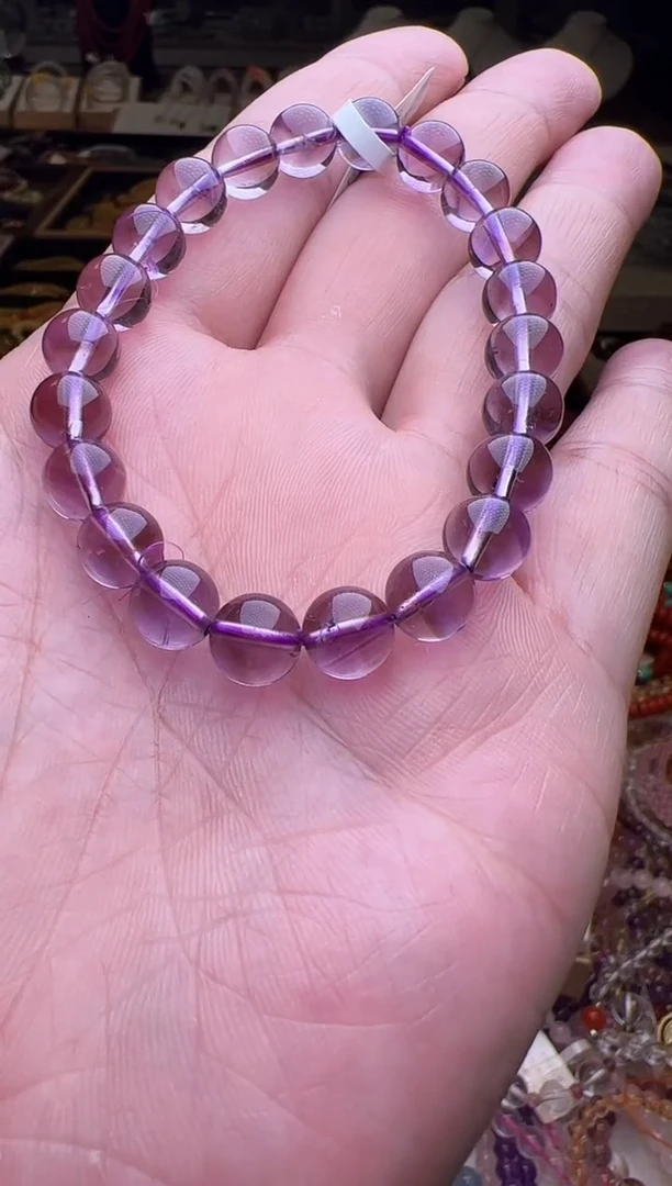 紫晶手串未镶嵌玻利维亚紫水晶单圈手串