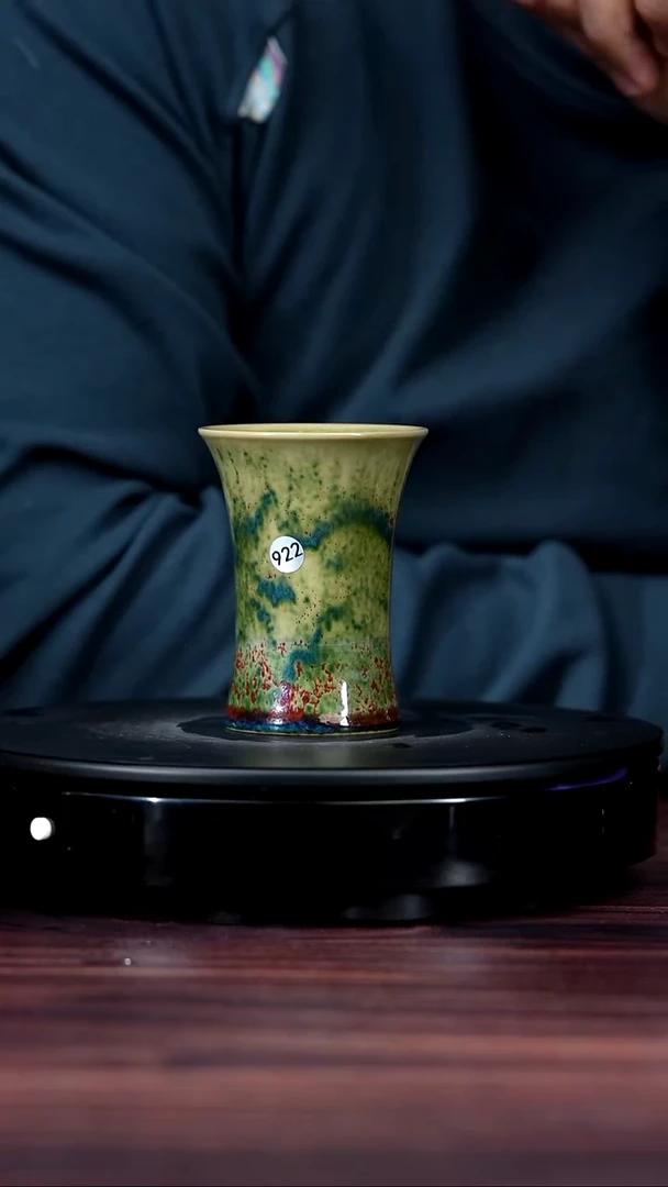 922#李盼龙一级品原矿钧瓷束腰杯