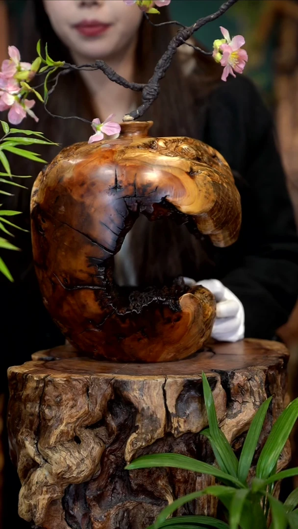 木雷击枣木平安瓶