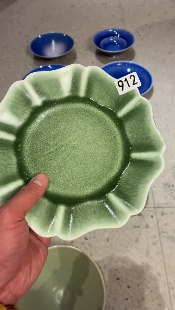 瓷片嘿*912 知否花瓣盘1个