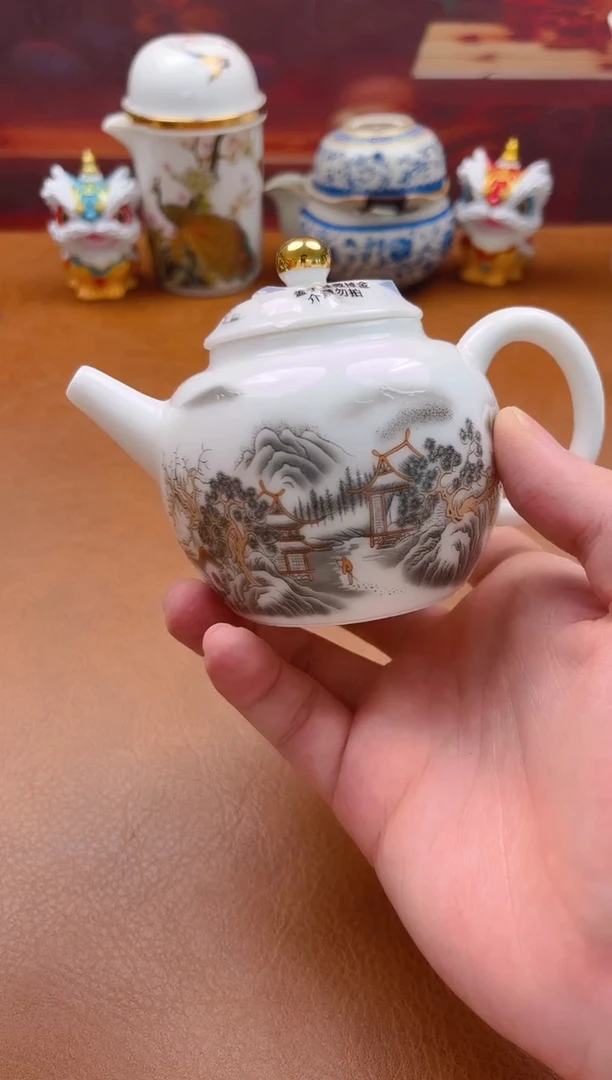 陶瓷茶具摆件旅行套组