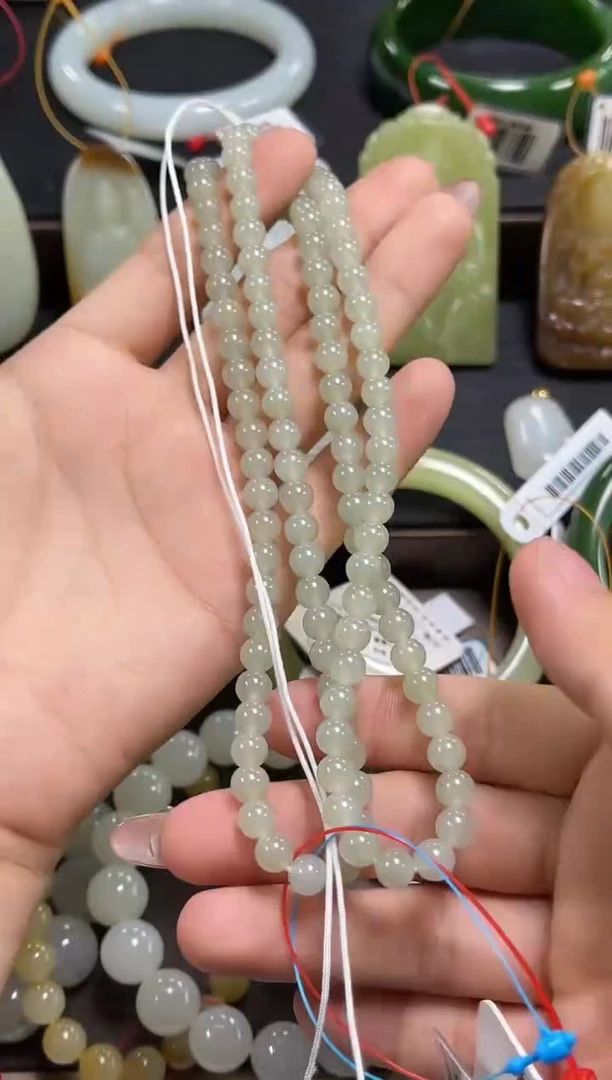 项链未镶嵌和田玉108卡6且末迪克兰 珠链9007970