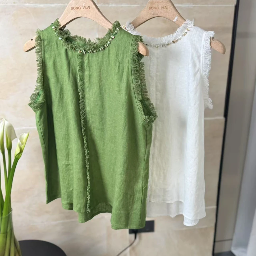 常规款修身型青春流行背心百搭宽松蕾丝吊带圆领绿色均码女装