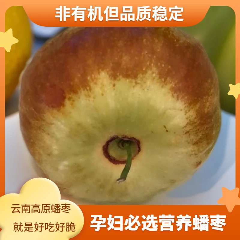 【顺丰包邮】云南高原大蟠枣新鲜脆甜多汁皮薄肉厚果园直发