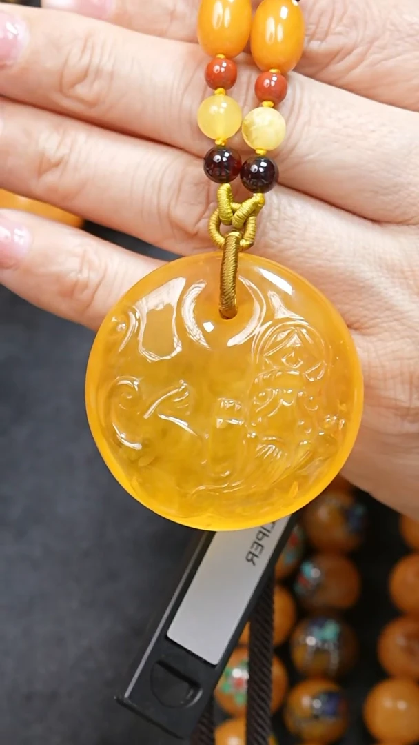 蜜蜡颈饰未镶嵌3207天然蜜蜡珠宝奇石全部保真