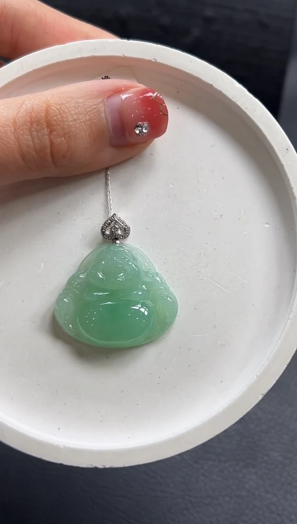 【闪购商品】翡翠颈饰18K金镶嵌佛公