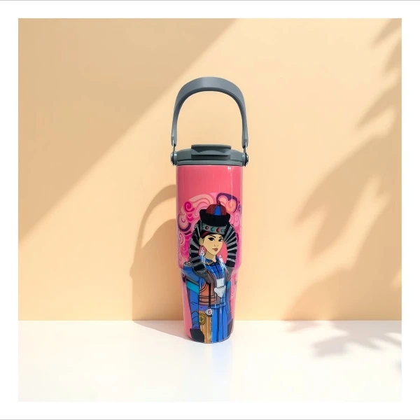 民族创意保温水杯【蒙古元素 800毫升】（全16种图案）