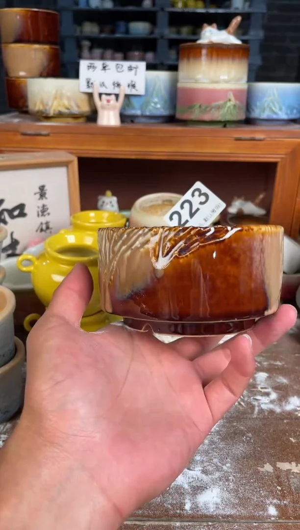瓷片223知木小芳花盆直播编号