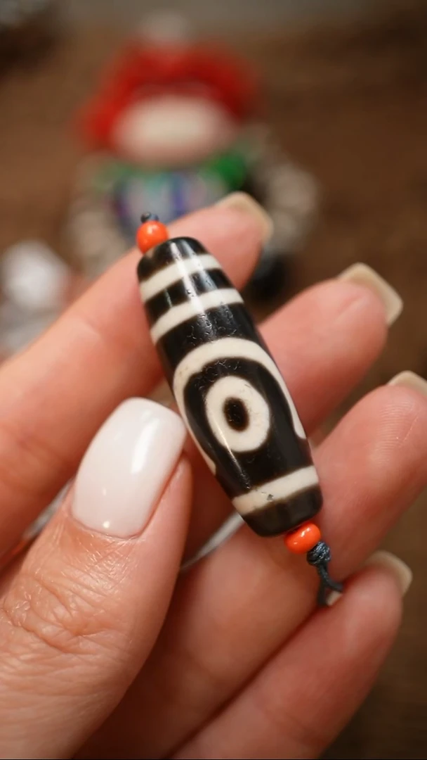 未镶嵌颈饰玛瑙/玉髓捕**人蚀花玛瑙珠珠