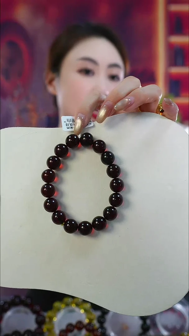 手链琥珀未镶嵌天然缅甸血珀手串圆珠 12mm 经典款