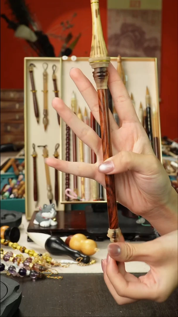 5号孤品高货毛笔链接 清水试笔 蘸墨不退