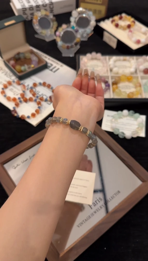 合金手链水晶灰月光x1543