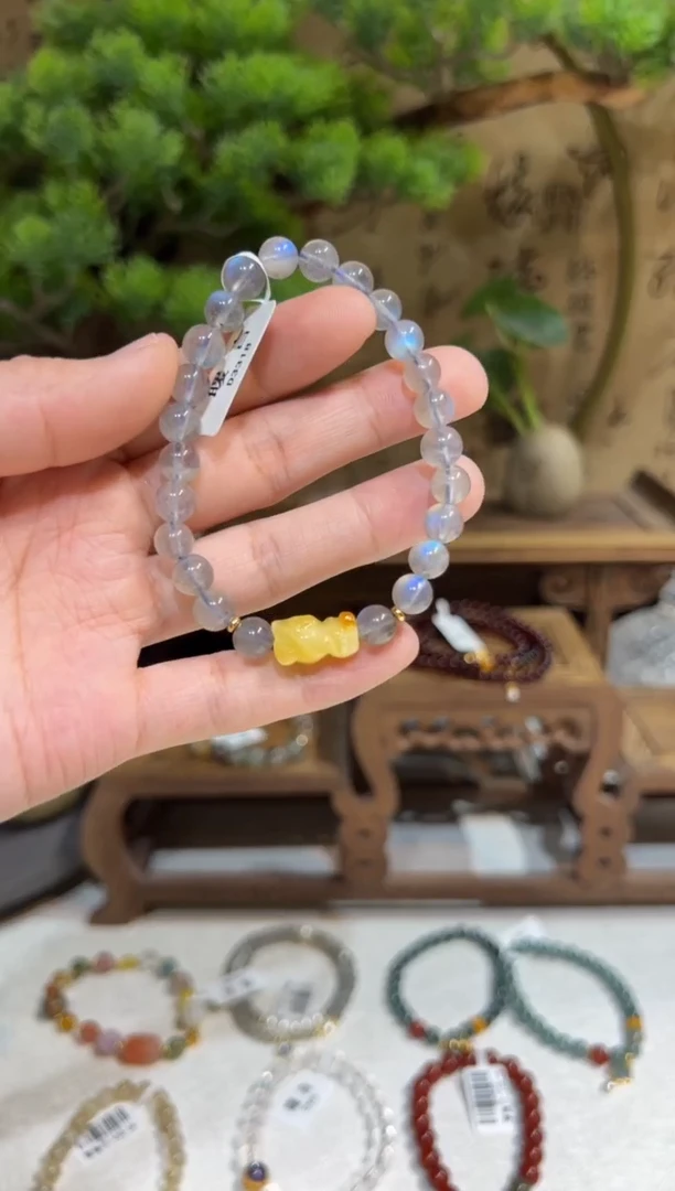 未镶嵌手链长石手饰@@