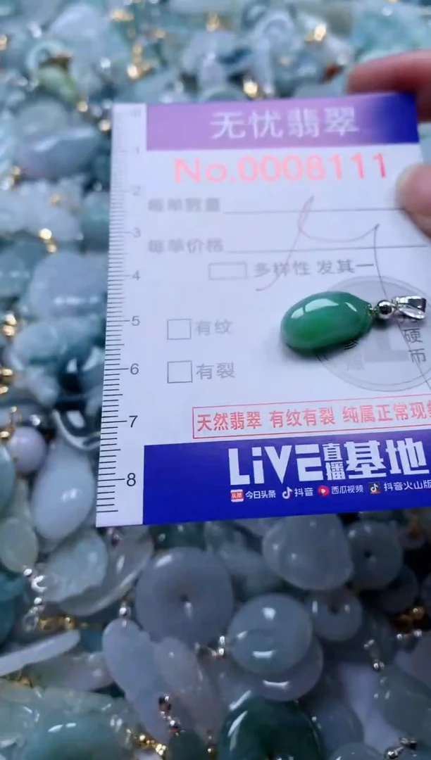 翡翠未镶嵌吊坠(不含链)8111