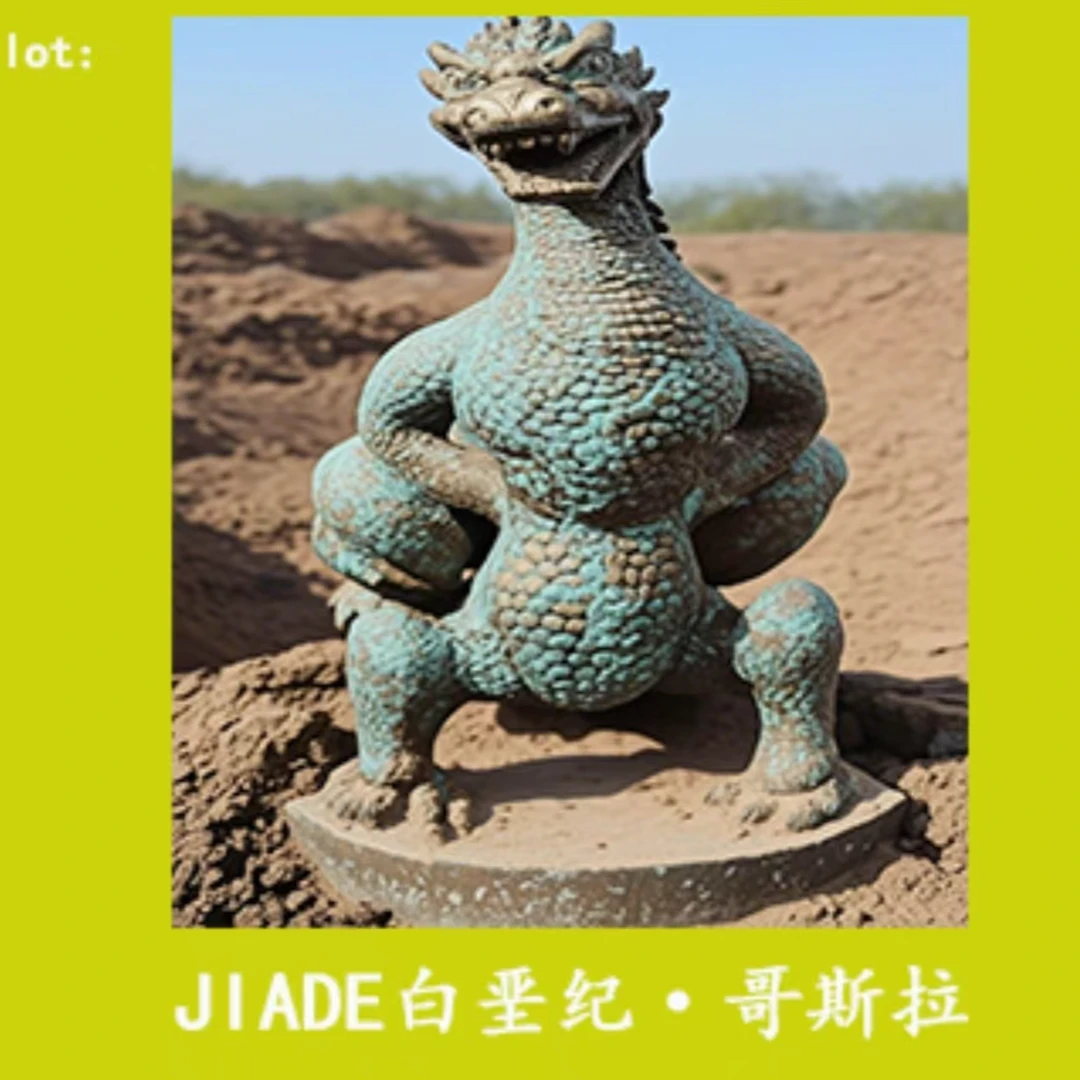 JIADE白垩纪《哥斯拉》 青铜时代潮玩-直播间同款送礼收藏传家