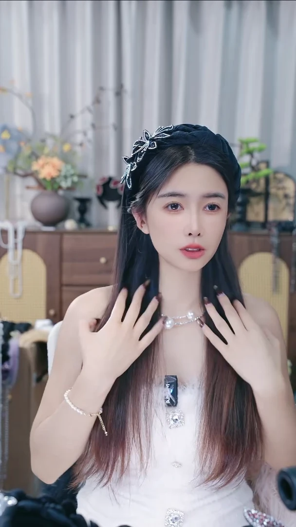 合金布艺侧面栀子花