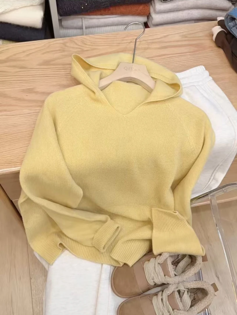 【反季清货】七言家 鹅黄软糯菠萝针无缝帽衫3