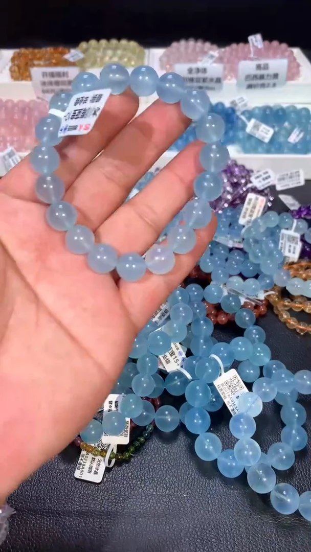 【闪购商品】水晶手链未镶嵌010海蓝宝10+