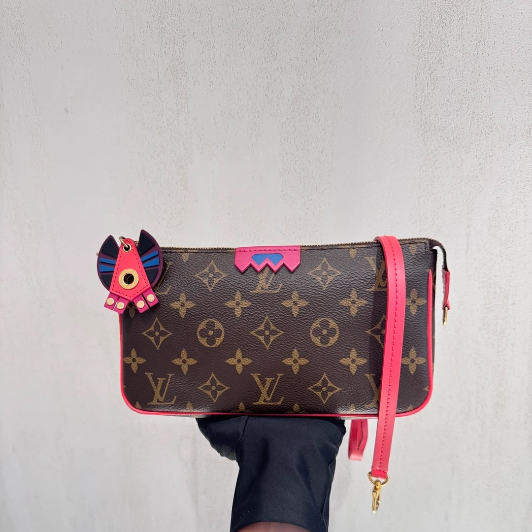 95新 LouisVuitton/路易威登 限量老花 小怪兽大麻将包