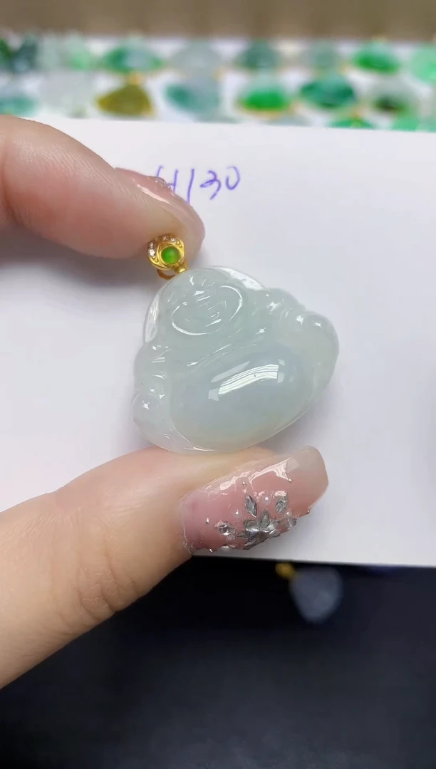 颈饰未镶嵌翡翠天然缅甸翡翠A货翡翠百元以上9元证书费自理