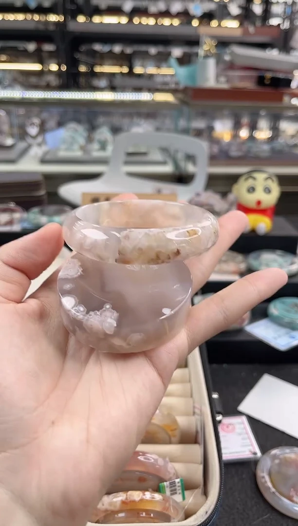 未镶嵌手镯石英质玉64圈口 （赠品镯心）30146