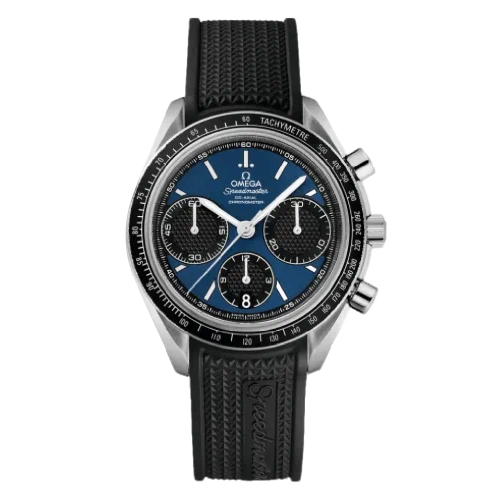 99新 Omega/欧米茄 超霸/40mm/赛车计时蓝盘胶带运动自动机械男表