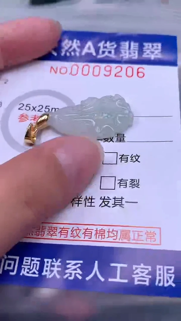 翡翠未镶嵌吊坠(不含链)1