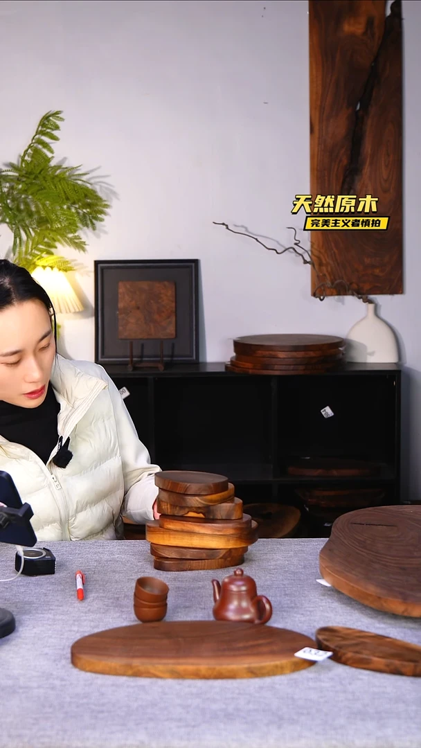 木北美黑胡桃原木.干裂疤结不属于商品质量问题完美主义者慎拍