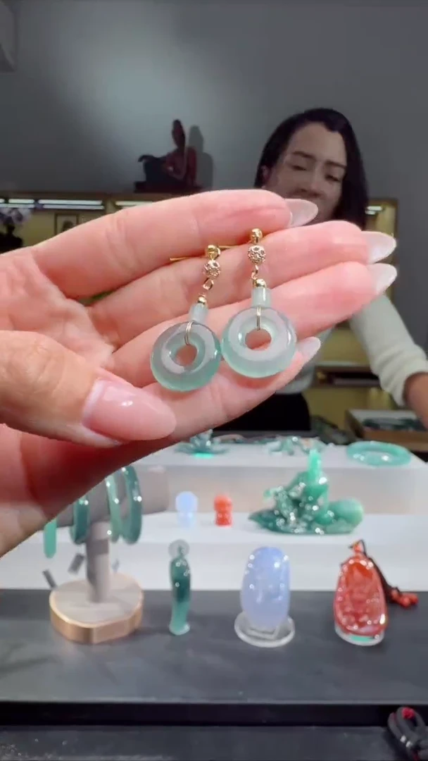 未镶嵌翡翠耳饰耳饰（多样性发其一）