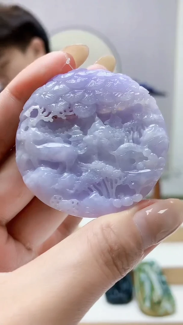 未镶嵌定制翡翠5145MM-毛货挂件31