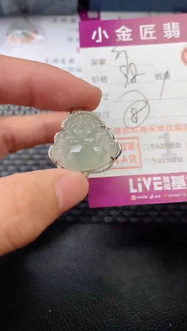 翡翠银S925镶嵌颈饰可**?·