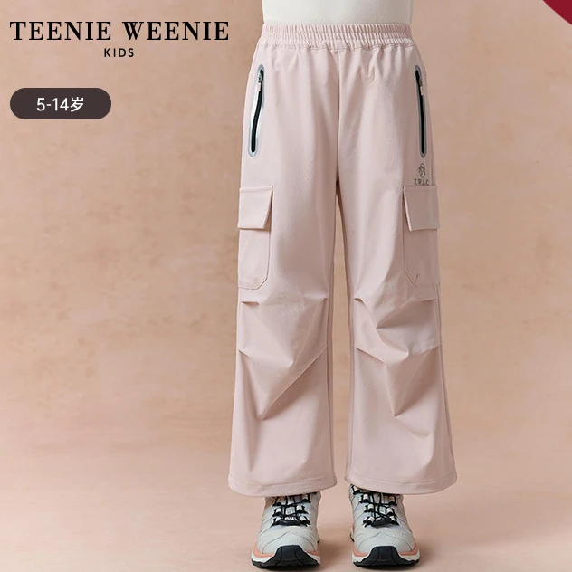 TeenieWeenieKids25年秋冬季女童休闲运动工装风长裤TKTC254971B