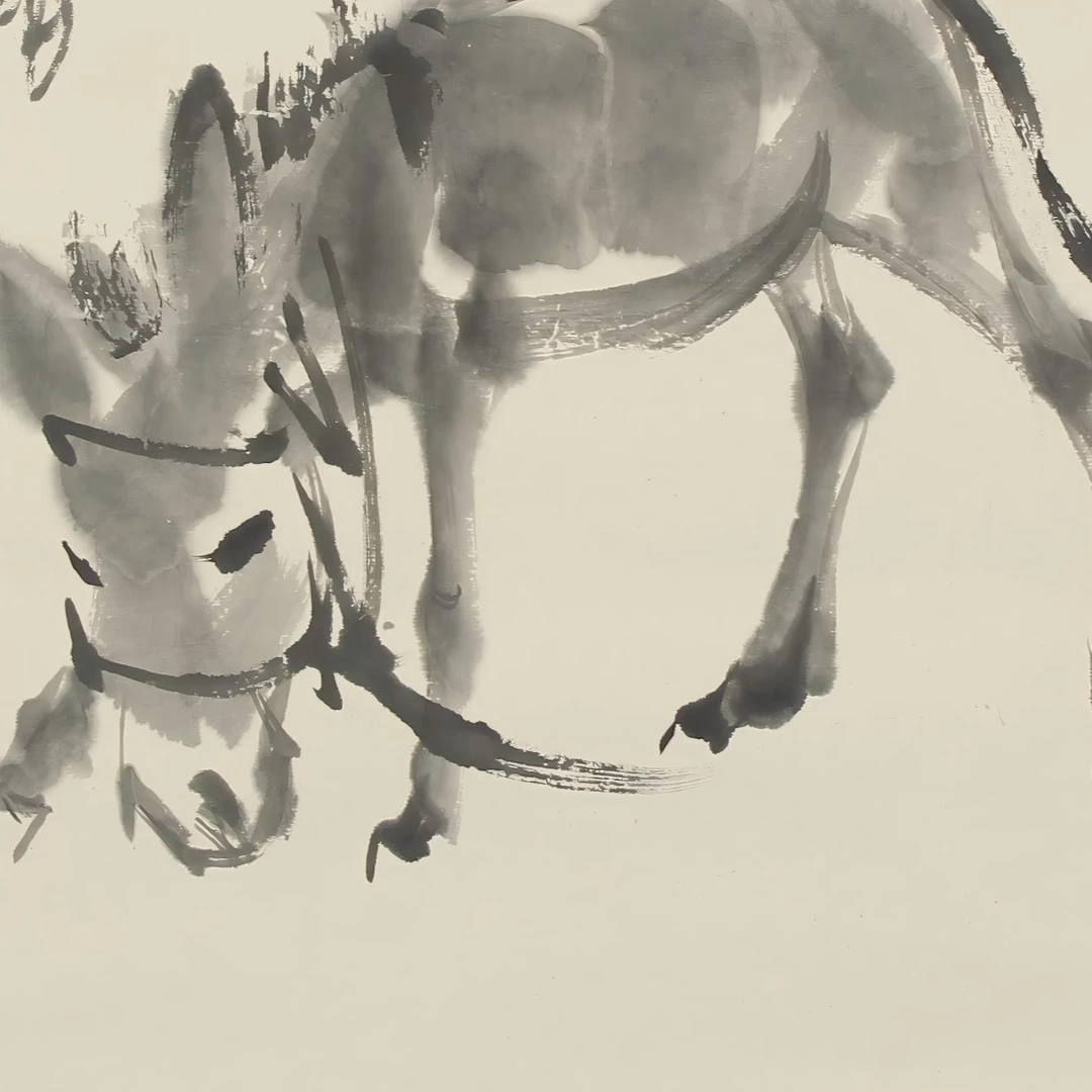 LOT.1025 《驴》35*34cm 纸本水墨镜片