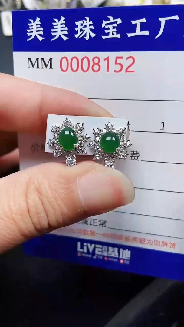 翡翠银S925镶嵌颈饰8152