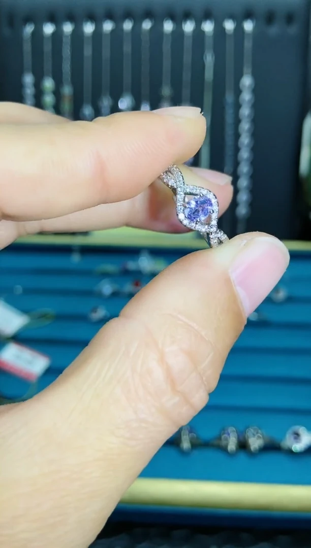【闪购商品】坦桑石戒指银S925镶嵌1121