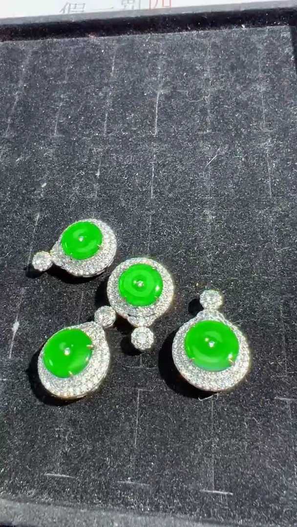 【闪购商品】定制翡翠未镶嵌平安扣商品多样性发货1