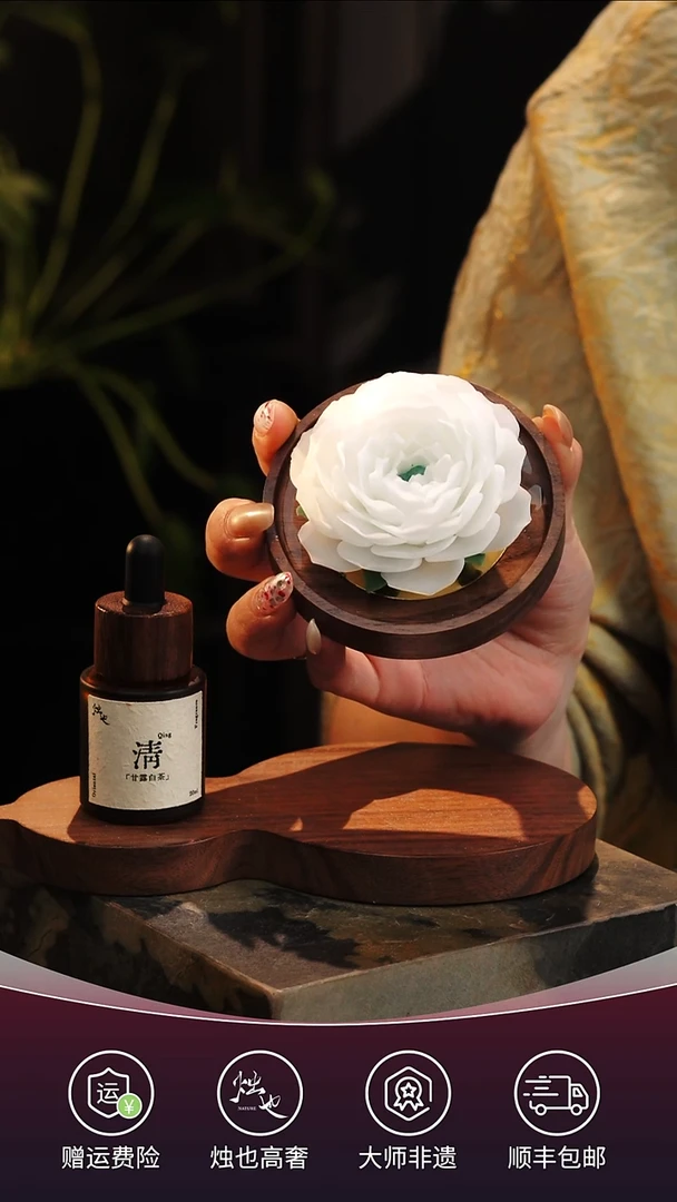 陶瓷烛也景德镇非遗手捏瓷花