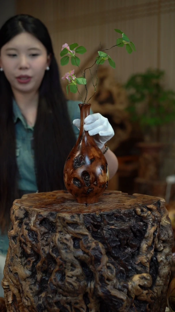 枣木雷击枣木富贵瓶