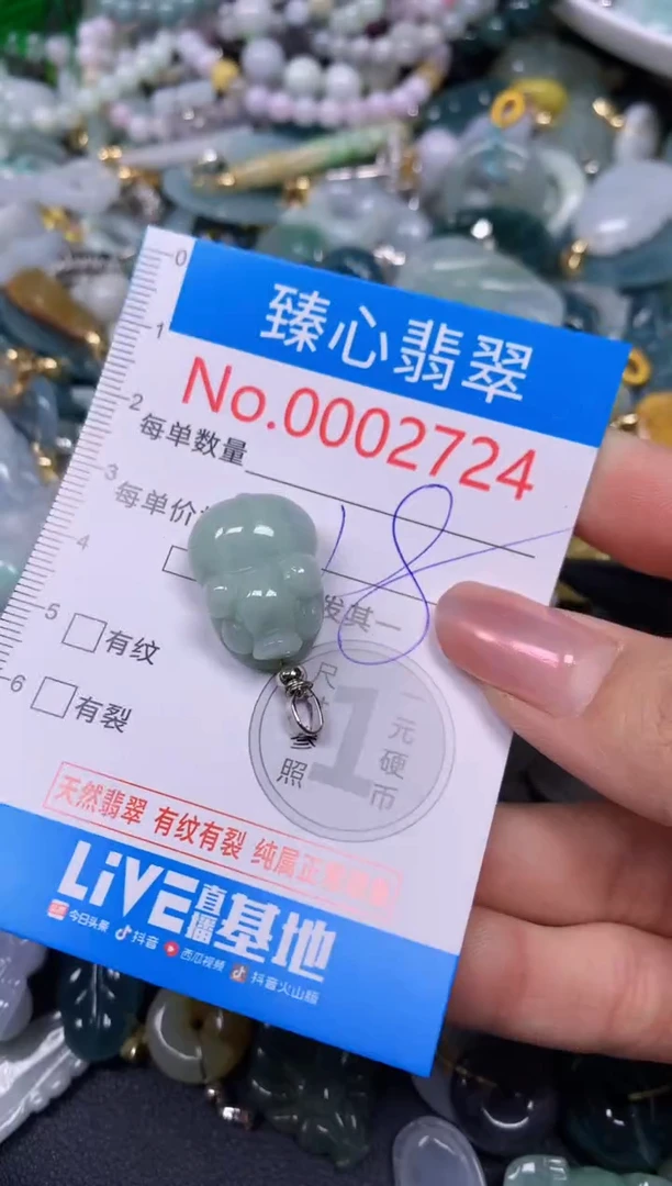 【闪购商品】翡翠颈饰未镶嵌含绳0002724