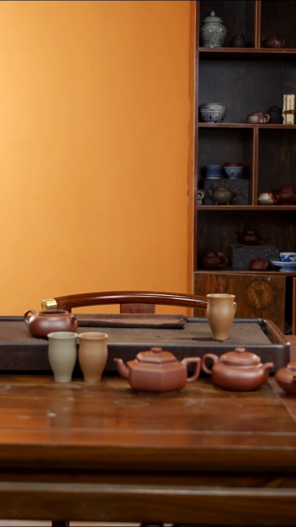 【闪购商品】紫砂茶壶团泥辊压杯  一对