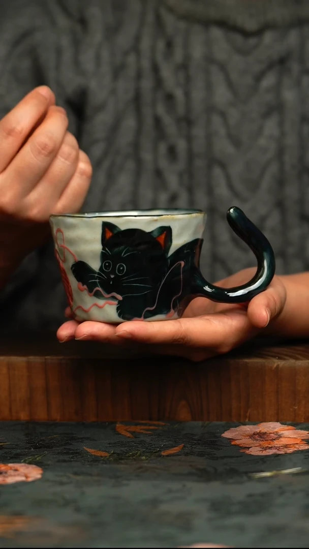 瓷片釉下彩手工手绘同款陶器