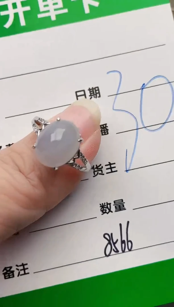 颈饰银S925镶嵌翡翠8566