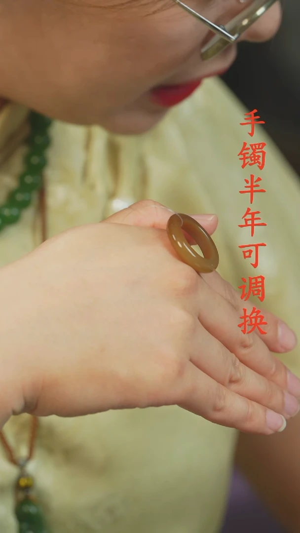 和田玉（糖玉）戒圈未镶嵌新疆且末糖18