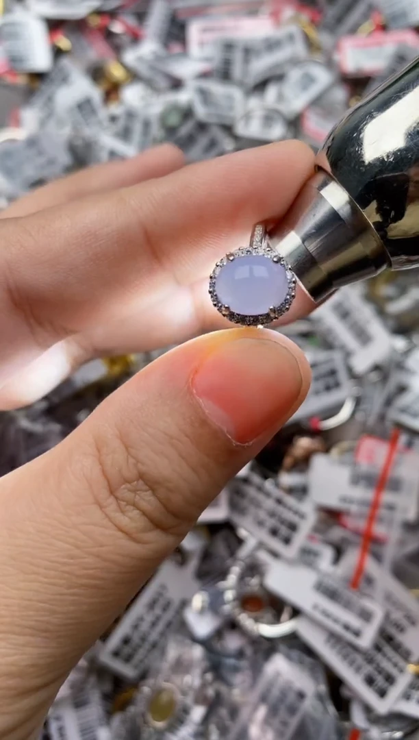 【闪购商品】翡翠戒指银S925镶嵌44444---9