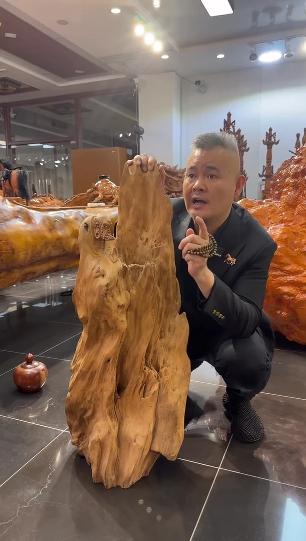 木木雕款达摩摆件