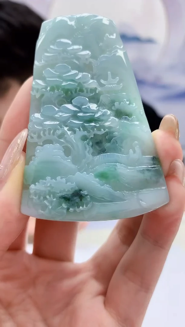 【闪购商品】定制翡翠未镶嵌5145jw-毛货挂件85