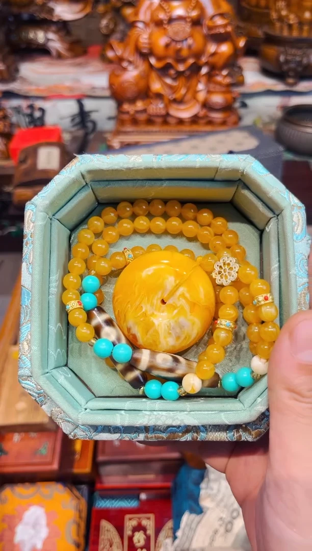 未镶嵌蜜蜡裸石B瑞哥专属高端精品34