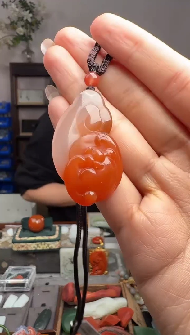 未镶嵌南红玛瑙挂件p3456