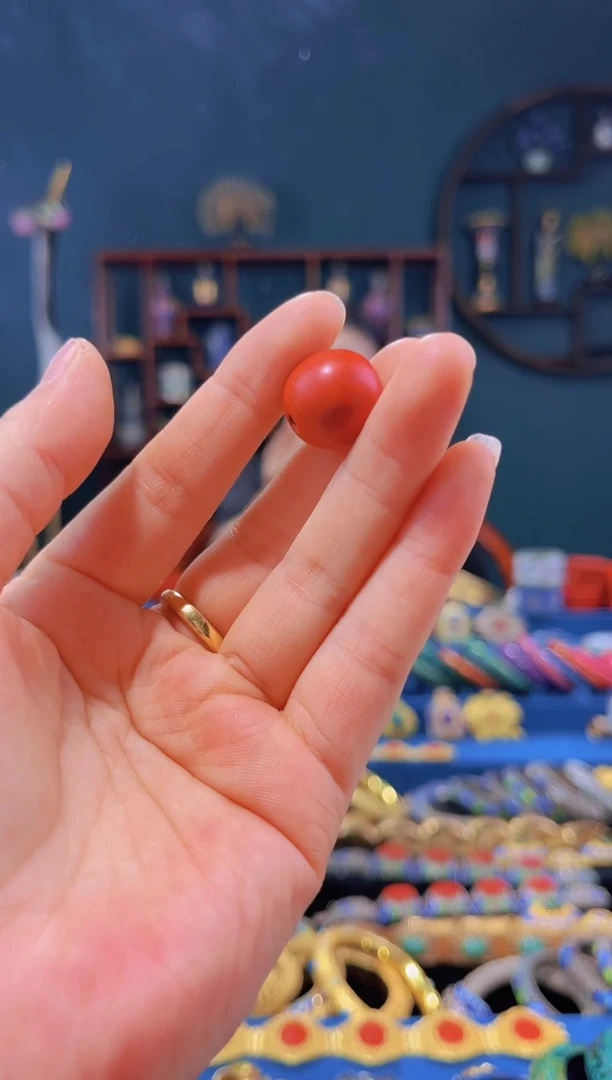 【闪购商品】非遗绝技 素漆1.6珠子 红