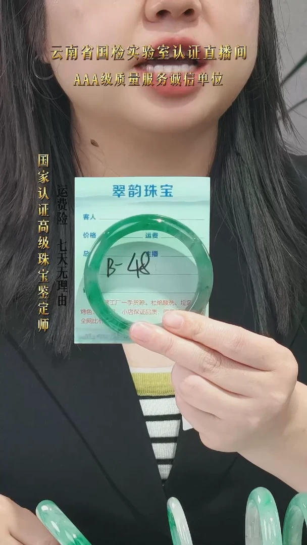 石英质玉（非洲翠）手镯未镶嵌A货非洲翠手镯